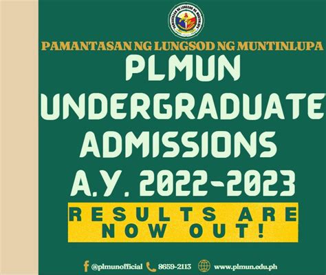 plmun admission|Pamantasan ng Lungsod ng Muntinlupa .